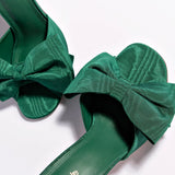 Elle Mule In Emerald Fabric