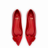 Lee Amore Flat In Scarlet Leather