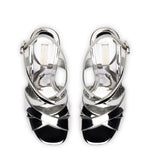 Bee Sandal In Silver Specchio