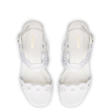 Florence Broderie Sandal In White Raffia