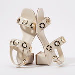 Milan Sandal In Ivory Leather