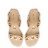 Milan Sandal In Beige Raffia