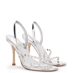 Annie Sandal in Silver Specchio with Swarovski® Crystals