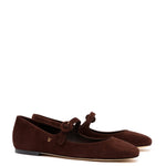 Blair Ballet Flat In Brown Suede