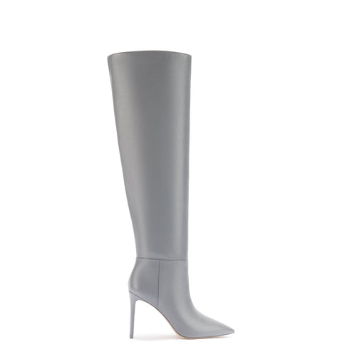 Larroudé x Jennifer Fisher Boot In Cement Grey Leather