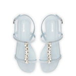 Calypso Flat Sandal In Maya Denim and Crystals