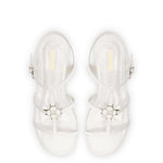 Hana Flat In White Patent Leather