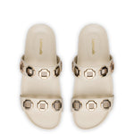 Milan Slide In Ivory Leather