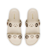 Milan Slide In Ivory Leather