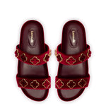 Milan Piccolo Slide In Wine Velvet