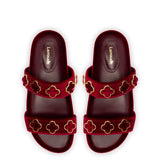 Milan Piccolo Slide In Wine Velvet