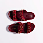 Milan Piccolo Slide In Wine Velvet