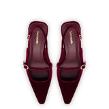 Ines Pump In Wine Velvet