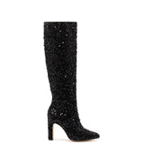 Cindy Hi Boot In Black Sequins