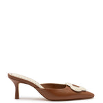 Flora Pump In Caramel and Ivory Leather