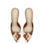 Flora Pump In Caramel and Ivory Leather