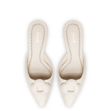 Flora Pump In Ivory Leather