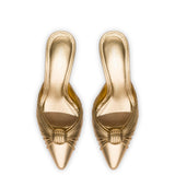 Mini Valerie Pump In Gold Metallic Leather