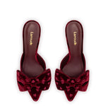 Mini Elle Pump In Wine Velvet