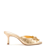 Jasmine Mule In Gold Metallic Leather