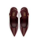 Larroudé x Altuzarra Pump In Burgundy Patent Leather