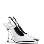 Larroudé x Altuzarra Pump In Silver Specchio