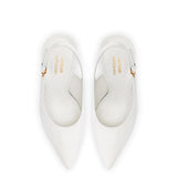 Larroudé x Altuzarra Pump In White Patent Leather