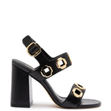 Milan Hi Sandal In Black Leather