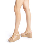 Milan Espadrille In Beige Raffia