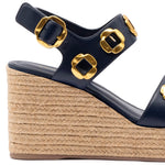 Milan Espadrille In Navy Leather