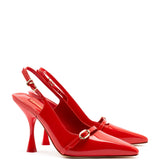 Ines Hi Pump in Scarlet Patent Leather