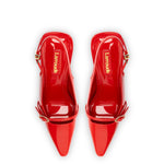 Ines Hi Pump in Scarlet Patent Leather