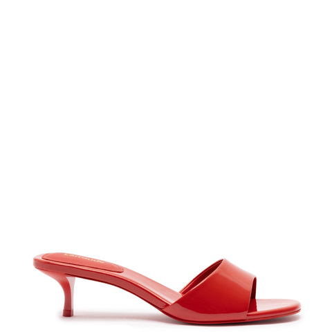 Greta Mule In Scarlet Patent Leather