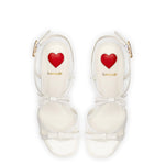 Brooks Sandal In White Patent Leather