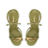 Verona Strappy Sandal In Seaweed Suede