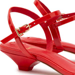 Charlotte Sandal In Scarlet Patent Leather