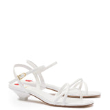 Charlotte Sandal In White Patent Leather