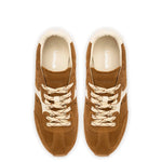 Stella Sneaker In Russet Suede and Ivory Leather