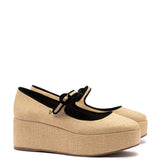 Blair Flatform In Beige Raffia