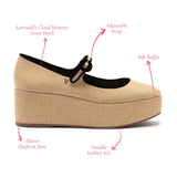 Blair Flatform In Beige Raffia