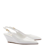 Loulou Pump In White Patent Leather