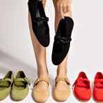 Verona Ballet Flat In Black Suede