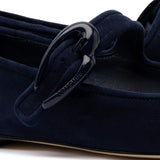 Verona Ballet Flat In Navy Suede