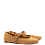 Verona Ballet Flat In Peanut Suede