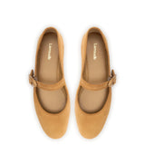 Verona Ballet Flat In Peanut Suede