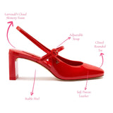 Georgina Pump In Scarlet Patent Leather