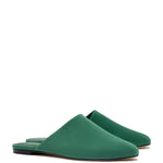 Venice Flat Mule and Pouch Kit In Emerald Suede