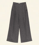 LAWRENCE PANT -- BLACK HERRINGBONE