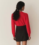 FAIRCHILD CASHMERE CARDIGAN -- TOMATO