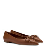 Lee Flat In Caramel Leather